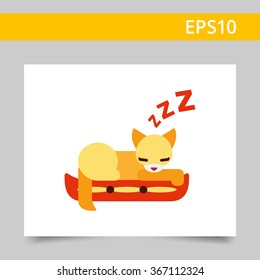 Cat sleeping on pillow