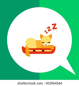 Cat sleeping on pillow
