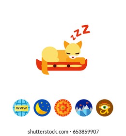 Cat sleeping on pillow