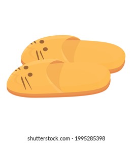 Cat slippers icon. Cartoon of Cat slippers vector icon for web design isolated on white background