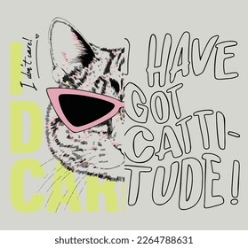 cat slogan design t shirt