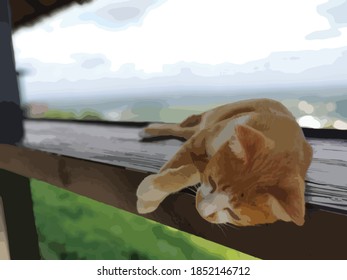Cat is small domesticated carnivorous mammal with soft fur, a short snout, and retractable claws.