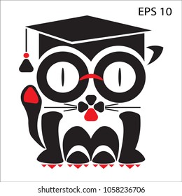 The cat is smart, logo.