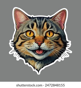 "Cat smile sticker description of shutter stroke" seems like a combination of terms that could be related to photography and perhaps the whimsical world of stickers and emoticons. 

If we break it dow