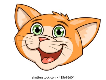 Cat smiling head