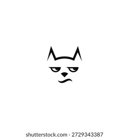 Cat Smirking Gesicht Logo-Design.