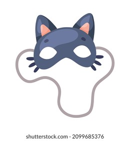 Cat Snout Mask as Party Birthday Photo Booth Prop Vector Illustration