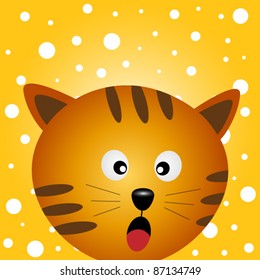 Cat with snow background