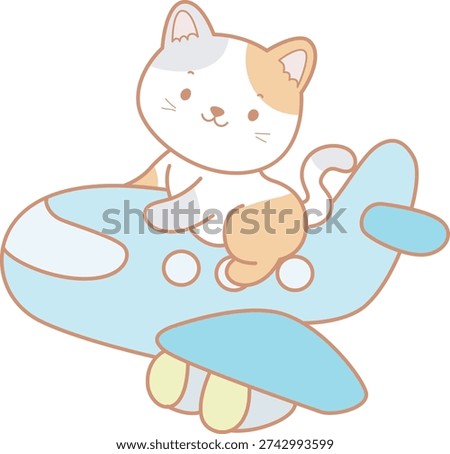 A cat soars high in an airplane.