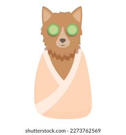Cat spa icon cartoon vector. Dog animal. Puppy care