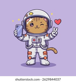 Cat in a space suit flying playfully with joy.