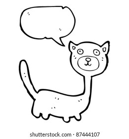 cat with speech bubble carton