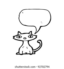 Katze mit Wortblase-Cartoon