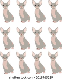 cat sphinx. For stickers, flyers, books, seals.