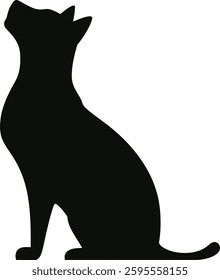 cat standing silhouette vector design   