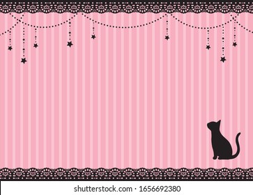 Cat and star ornaments card