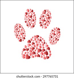 Cat step with hearts