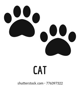 Cat step icon. Simple illustration of cat step vector icon for web