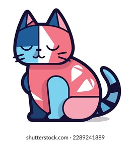Dibujo vectorial de dibujos animados de gatos aislado