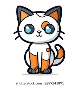 Dibujo vectorial de dibujos animados de gatos aislado