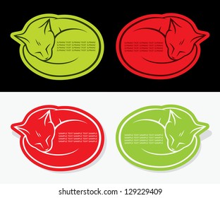 Cat stickers - vector illustration