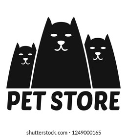 Cat store logo. Simple illustration of cat store vector logo for web design isolated on white background