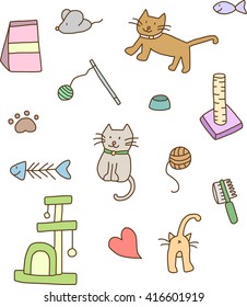 Cat stuff doodle