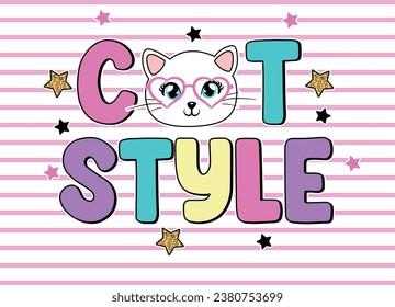 cat style graphic tees for girl design patterns 