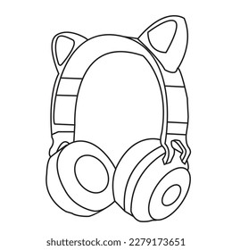 Cat style head phone for woman's