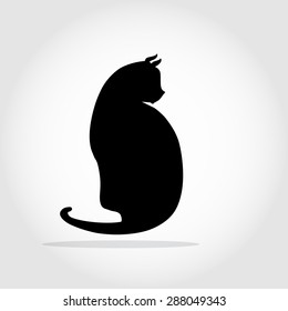 Cat stylized silhouette.Vector.EPS8