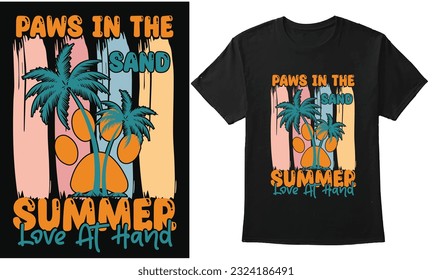 Cat and Summer Lover Sunset Retro Type Design, Summer illustration Vector for T-Shirt, Banner, Hoodie, Background, Sticker, Etc