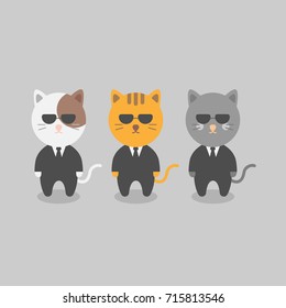 Cat with Sunglasses - Animal - Cute Vector