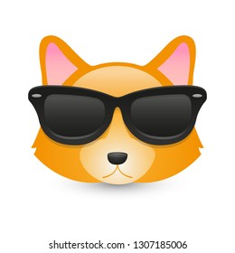 Cat Sunglasses Pet Home Animal Emoji Illustration Face Vector Design Art