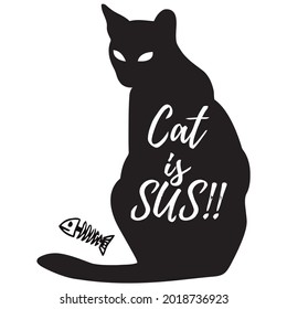 cat is sus wo plus size art best art art design vector illustration for use in design and print poster canvas