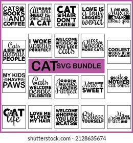 Cat Svg Bundle,  Cat T Shirt Design. 