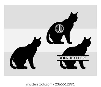 Cat Svg, Cats, Baby Elephant Baby, Cats Silhouette, Cats Funny, cat bunny, Cute, Cats Black, Animal Svg, Animal Silhouette svg