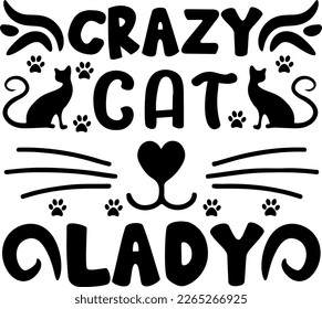 Cat SVG Craft T-Shirt Design 