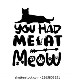 Cat svg design cut file