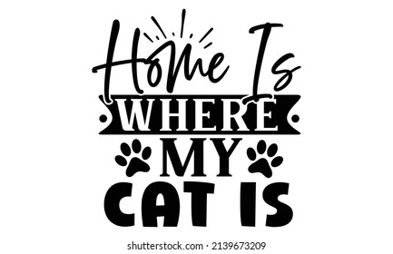 Cat SVG T shirt Design Template