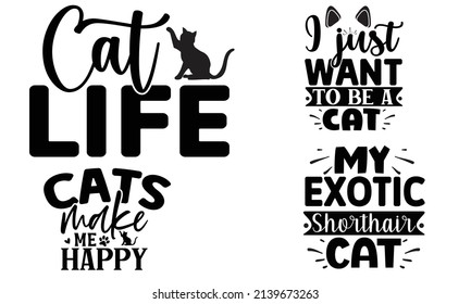 Cat SVG T shirt Design Template