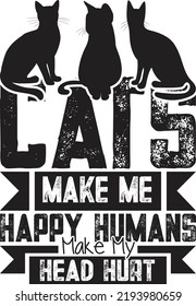 cat SVG T Shirt Design