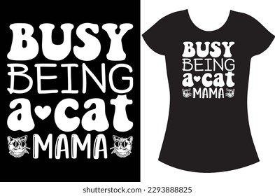 Cat SVG t shirt design graphic vector shirt.