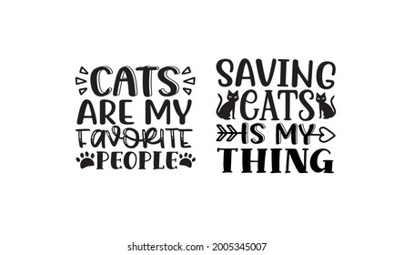 Cat SVG T-shirt Design Template