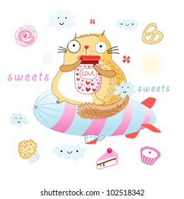 cat is a sweet tooth