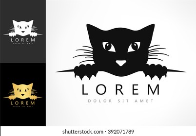 cat symbol - kitten logo vector
