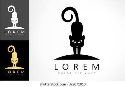 cat symbol - kitten logo vector
