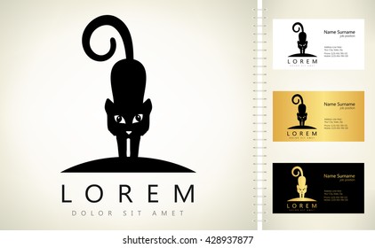 cat symbol - kitten logo vector