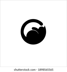 Cat Symbol Logo. Tattoo Design. Vector Illustration.