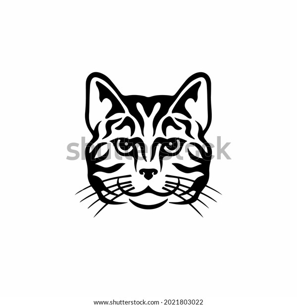 Cat Symbol Logo Tribal Tattoo Design Stock Vector (Royalty Free ...