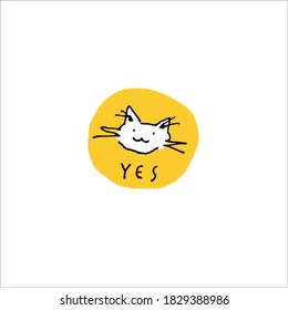 Cat Symbol Logo. Vector Illustration.